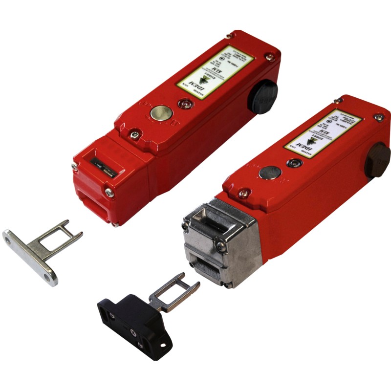 1 pcs - IDEM KLM-P2L Series Solenoid Interlock Switch, Power to Lock, 24V dc