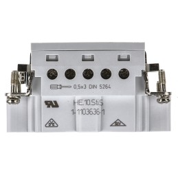 5 pcs - TE Connectivity Heavy Duty Power Connector Insert, 16A, Male, HE Series, 10 Contacts