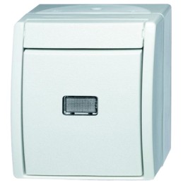 1 pcs - Busch Jaeger - ABB Push Button Light Switch, 1 Way, 1 Gang