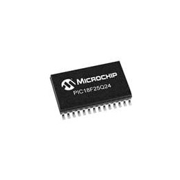 10 pcs : PIC18F25Q24T-I/SO - 8-bit Microcontrollers - MCU 32KB Flash, 2KB RAM, 512bytes EEPROM, MVIO, 10b ADC2, 8b DAC, ACP, Com