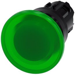 1 pcs - Siemens SIRIUS ACT Series Green Momentary Push Button Head, 22mm Cutout, IP66, IP67, IP69K