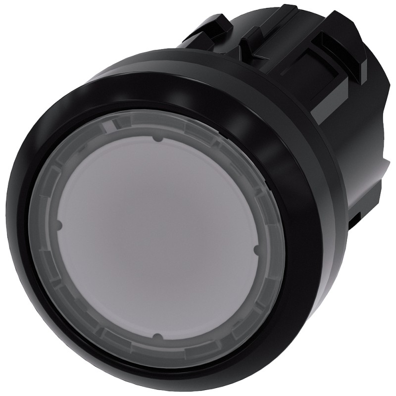 1 pcs - Siemens SIRIUS ACT Series Clear Latching Push Button Head, 22mm Cutout, IP66, IP67, IP69K
