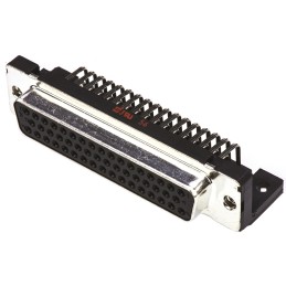 50 pcs - Harting D-Sub Standard 50 Way Right Angle Through Hole D-sub Connector Socket, 2.76mm Pitch, with M3 Threaded Inserts