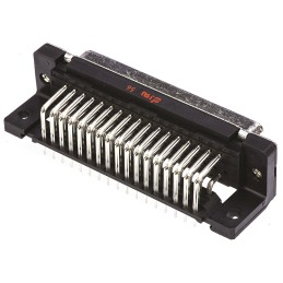 50 pcs - Harting D-Sub Standard 50 Way Right Angle Through Hole D-sub Connector Socket, 2.76mm Pitch, with M3 Threaded Inserts