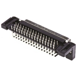 50 pcs - Harting D-Sub Standard 50 Way Right Angle Through Hole D-sub Connector Socket, 2.76mm Pitch, with M3 Threaded Inserts