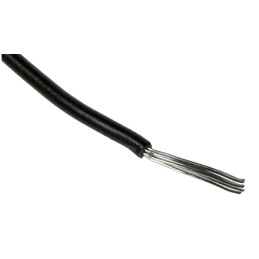 100 pcs - RS PRO Black 0.2 mm² Hook Up Wire, 24 AWG, 7/0.2 mm, 100m, SR-PVC Insulation