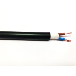 100 pcs - RS PRO 2 Core Power Cable, 2.5 mm², 100m, Black PVC Sheath, 36 A, 1 kV, 600 V