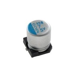 10 pcs : APXG250ARA270ME61G - Aluminium Organic Polymer Capacitors 25Volts 27uF 5X6