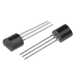 5 pcs - Texas Instruments Temperature Sensor, Voltage Output, Through Hole Mount, Analogue, ±3.8°C, 3 Pins