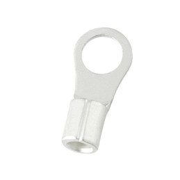 100 pcs - RS PRO Uninsulated Ring Terminal, 5.3mm Stud Size, 2.5mm² to 4mm² Wire Size