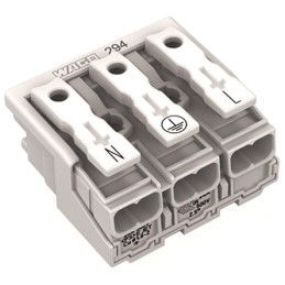 500 pcs - Wago 294 Series Power Supply Connector, 3-Pole, Female, 24A
