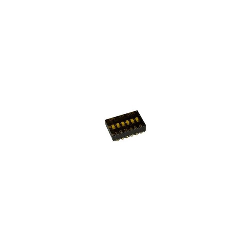 10 pcs : 218-6LPSTJR - DIP Switches/SIP Switches SURFACE MOUNT, GOLD, HALF-PITCH DIP SWITCH, 6-POLE, LOW PROFILE ACTUATOR, BOTTO