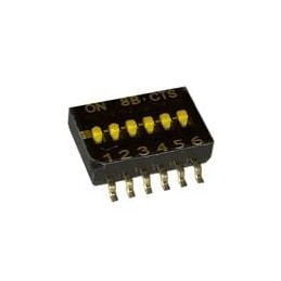 10 pcs : 218-6LPSTR - DIP Switches/SIP Switches 6 switch sections SPST
