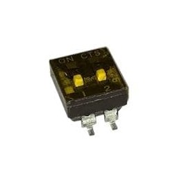 10 pcs : 219-2MSTRF - DIP Switches/SIP Switches 2 pos. Medium Height Btm Seal Tape Off