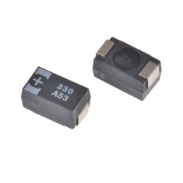 2000 pcs - Panasonic 330μF Surface Mount Polymer Capacitor, 10V dc