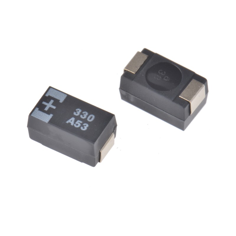 2000 pcs - Panasonic 330μF Surface Mount Polymer Capacitor, 10V dc