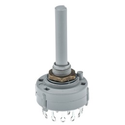 1 pcs - Lorlin, 6 Position DPST Rotary Switch, 150 mA@ 250 V ac, Solder Tab