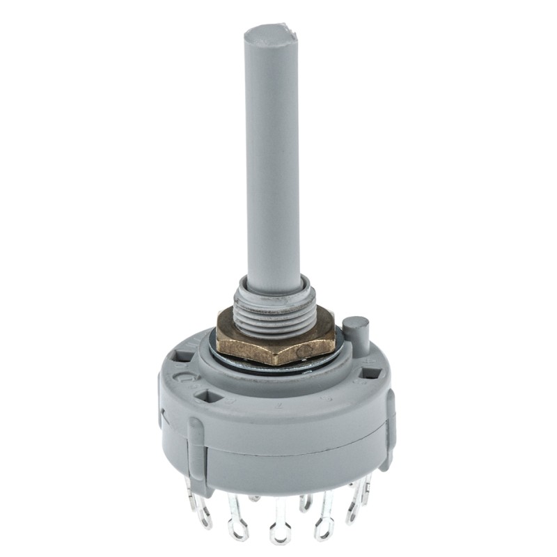 1 pcs - Lorlin, 6 Position DPST Rotary Switch, 150 mA@ 250 V ac, Solder Tab