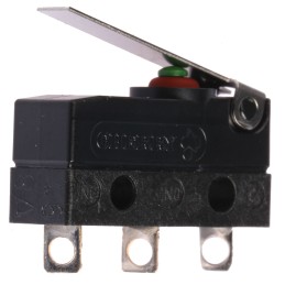 1 pcs - ZF Short Lever Micro Switch, Solder Terminal, 100 mA @ 30 V dc, SPDT, IP6K7