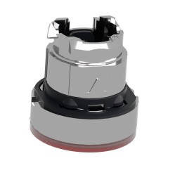 1 pcs - Schneider Electric ZB4 Series Red Illuminated Spring Return Push Button Head, 22mm Cutout, IP66, IP67, IP69K