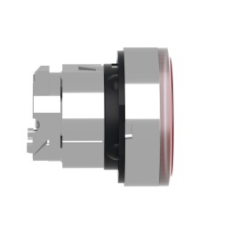 1 pcs - Schneider Electric ZB4 Series Red Illuminated Spring Return Push Button Head, 22mm Cutout, IP66, IP67, IP69K
