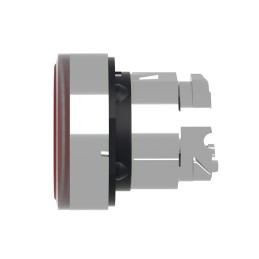 1 pcs - Schneider Electric ZB4 Series Red Illuminated Spring Return Push Button Head, 22mm Cutout, IP66, IP67, IP69K