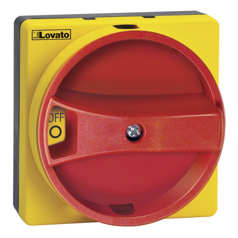 1 pcs - Lovato Red/Yellow Rotary Handle, GA Series