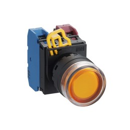 1 pcs - Idec YW Series Illuminated Push Button Complete Unit, Panel Mount, 22mm Cutout, SPST, IP65
