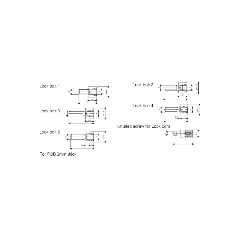 10 pcs - Provertha, TMC Series Female Screw Lock For Use With D-Sub Connector