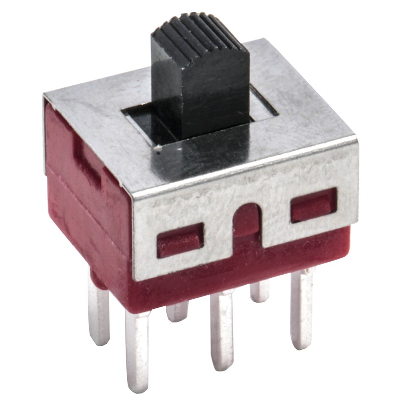 1 pcs - RS PRO PCB Slide Switch DPDT On-Off-On 5 A @ 28 V dc Top
