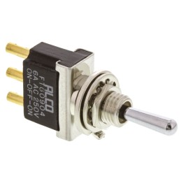 1 pcs - TE Connectivity Toggle Switch, Panel Mount, (On)-Off-(On), SPDT, Solder Terminal, 125V ac