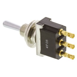 1 pcs - TE Connectivity Toggle Switch, Panel Mount, (On)-Off-(On), SPDT, Solder Terminal, 125V ac