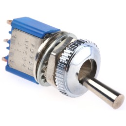 1 pcs - APEM Toggle Switch, Panel Mount, On-On, SPDT, Solder Terminal