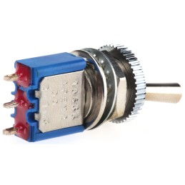 1 pcs - APEM Toggle Switch, Panel Mount, On-On, SPDT, Solder Terminal