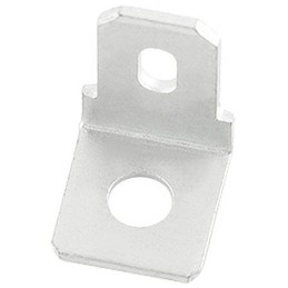 100 pcs - RS PRO Uninsulated Male Spade Connector, PCB Tab, 6.35 x 0.8mm Tab Size