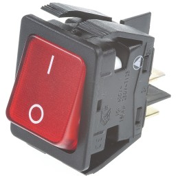 1 pcs - Arcolectric (Bulgin) Ltd Illuminated DPST, On-Off Rocker Switch Panel Mount