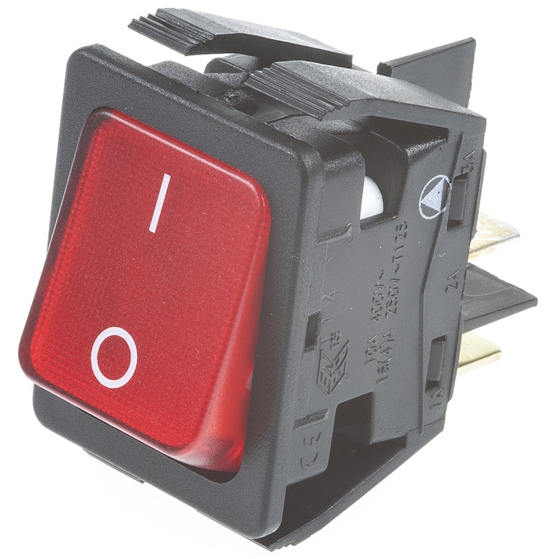1 pcs - Arcolectric (Bulgin) Ltd Illuminated DPST, On-Off Rocker Switch Panel Mount