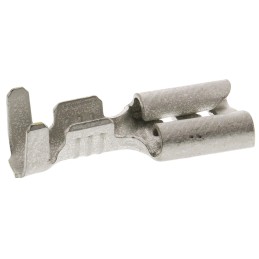 100 pcs - TE Connectivity FASTON .187 Uninsulated Female Spade Connector, Receptacle, 4.75 x 0.51mm Tab Size, 0.5mm² to 1.3mm²