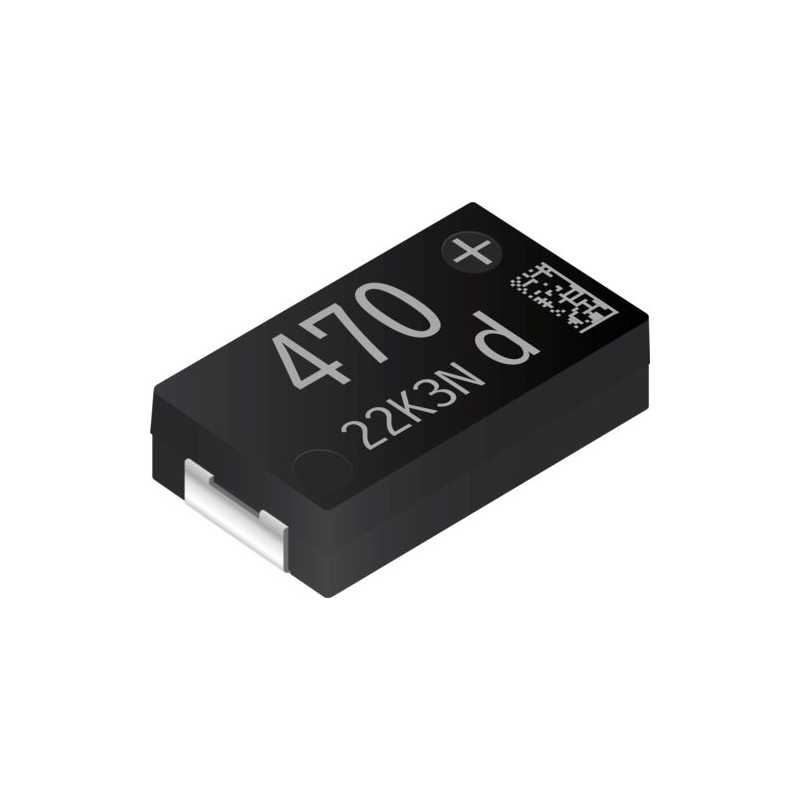 3500 pcs - Panasonic 470μF Surface Mount Polymer Capacitor, 2V