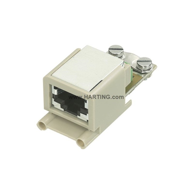 10 pcs - HARTING Heavy Duty Power Connector Insert, 10A, Female, Han-Brid Series, 2 Contacts