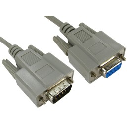 5 pcs - RS PRO Male 9 Pin D-sub to Female 9 Pin D-sub Serial Cable, 2m