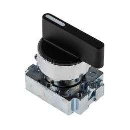 1 pcs - RS PRO 2 Position Selector Switch Head, 22mm Cutout, Black Handle