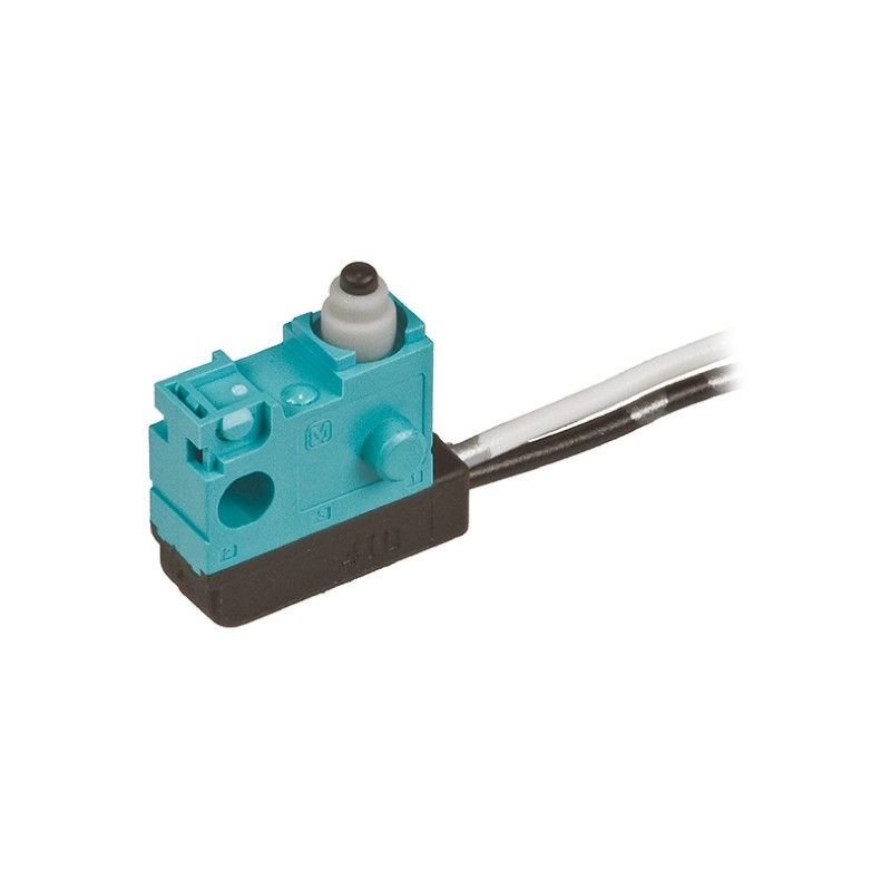 1 pcs - Panasonic Pin Plunger Micro Switch, Pre-wired Terminal, 100 mA @ 30 V dc, SPST, IP67