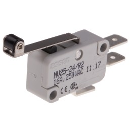 1 pcs - RS PRO Long Roller Lever Micro Switch, Quick Connect Terminal, 16 A @ 250 V ac, SP-CO