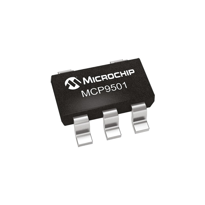 5 pcs - Microchip Temperature Sensor Switch, Open Drain Output, Surface Mount, ±6°C, 5 Pins