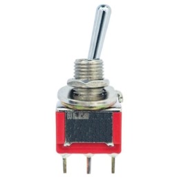 1 pcs - TE Connectivity Toggle Switch, PCB Mount, On-Off-(On), SPDT, Through Hole Terminal, 20V
