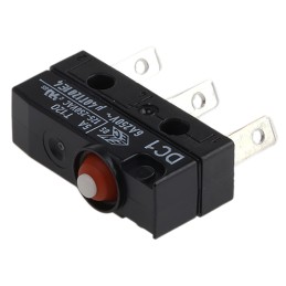 1 pcs - ZF Button Micro Switch, Tab Terminal, 6 A @ 250 V ac, SPDT, IP6K7
