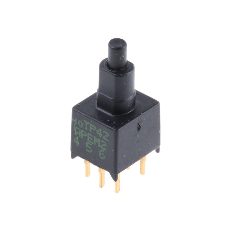 1 pcs - APEM TP Series Push Button Switch, Momentary, PCB, DPST, 20V