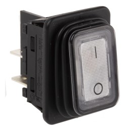 1 pcs - Marquardt Illuminated DPST, On-None-Off Rocker Switch Panel Mount