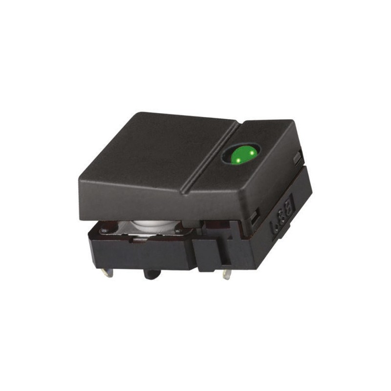 1 pcs - Black Button Tactile Switch, SPST 50 mA @ 24 V dc 6.8mm Through Hole